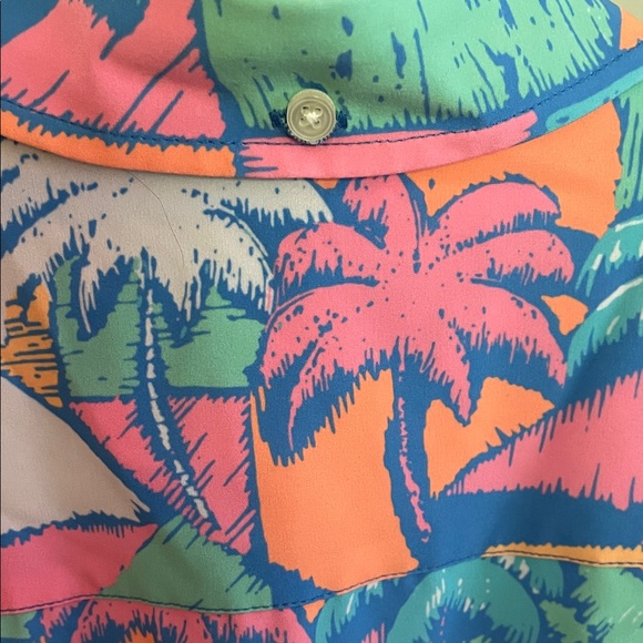 Chubbies Men's Vibrant Geometric Palm Shirt - Blue, Pink, Orange - Picture 7 of 8